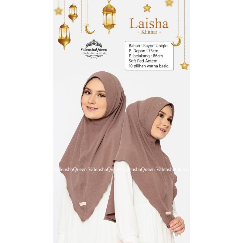 KHIMAR LAISHA VALENSHA QUEEN BERGO LAISHA ORIGINAL VALENSHA QUEEN BERGO RAYON UNIQLO