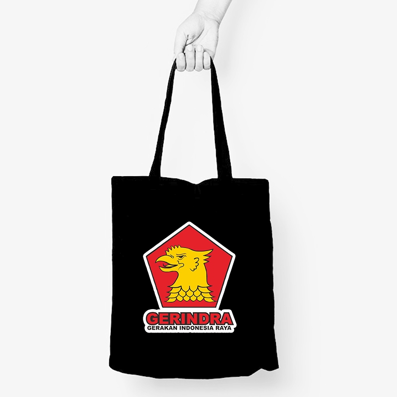 Tas GERINDRA GERAKAN Indonesia Raya Totebag Jinjing Canvas