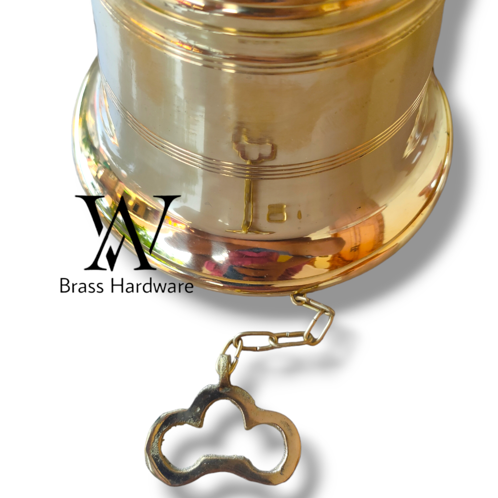 Ciasaatcisarua Bel Lonceng Pintu Rumah Kuningan Antik Diameter 15 Cm Warna Kuning 1 Pcs