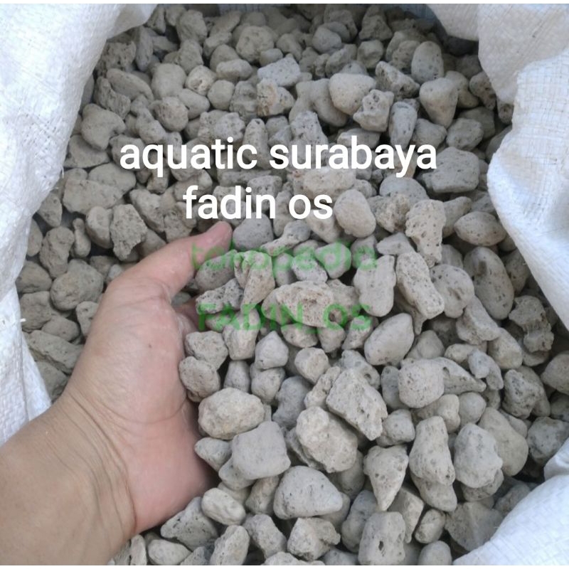 BATU APUNG KECIL/PUMICE STONE MEDIA FILTER/MEDIA TANAM 1 SAK/20 KG