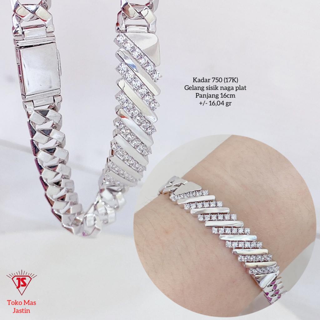 gelang sisik naga plat kadar 17k/750