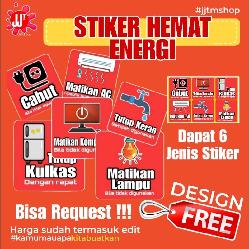 

Stiker Hemat Energi | Sticker Custom