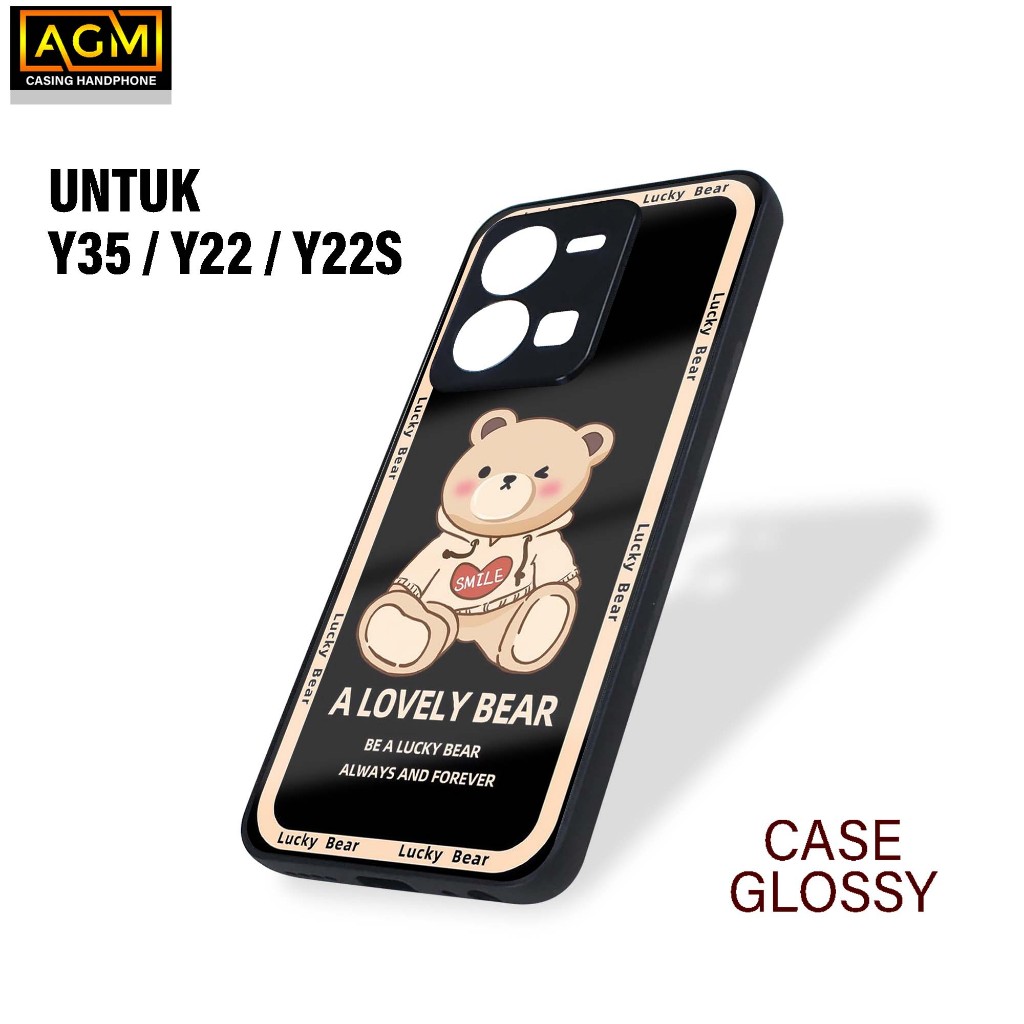 Case Vivo Y35 Y22 Y22S Case Hp Vivo Y35 Y22 Y22S Premium Glossy Jawara Casing [BEAR] Casing Hp Aesth