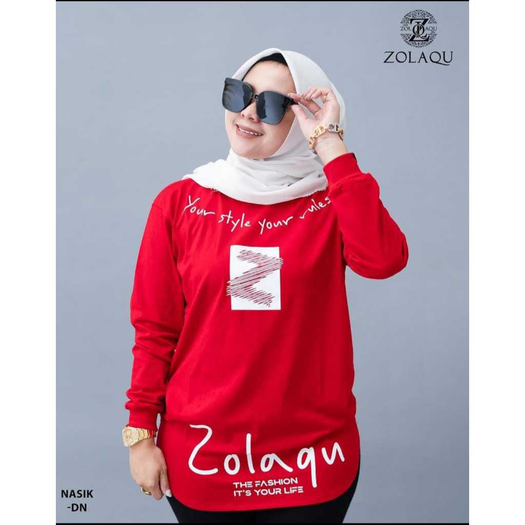 KAOS ZOLAQU ORIGINAL TERBARU ATASAN SEMI TUNIK PAKAIAN WANITA OUTFIT CLOTHING BAJU BLOUSE BLUS CASUA