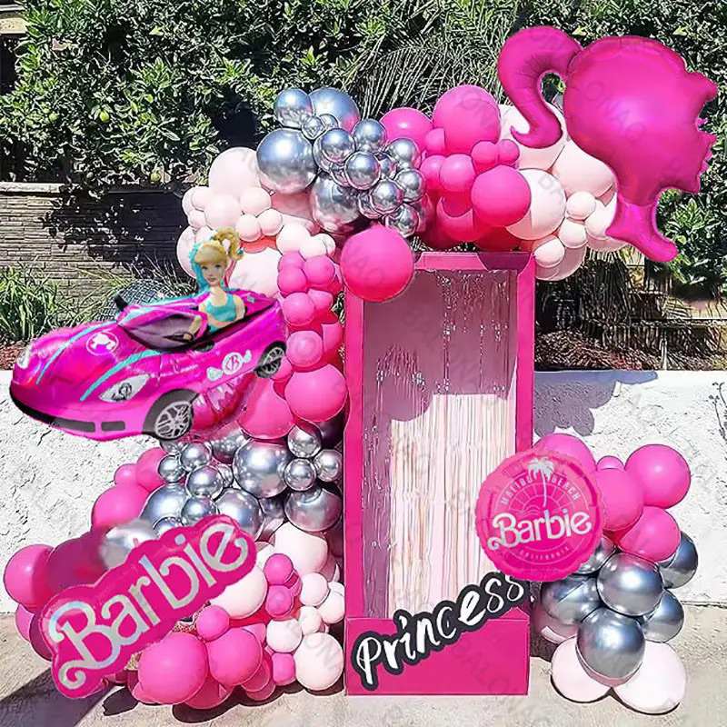 96pcs PAKET BALON BARBIE MOBIL