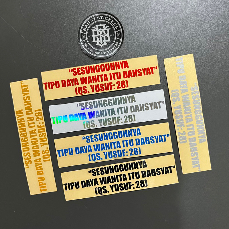 

Stiker Sticker SESUNGGUHNYA TIPU DAYA WANITA ITU DAHSYAT QS YUSUF 28 Cutting