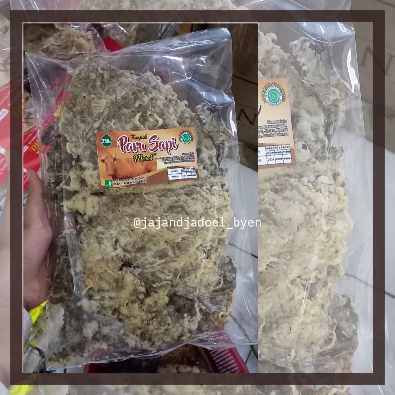 

[Terlaris] KERIPIK/KRIPIK PARU SAPI "Merak" 150gram 250gram | murah enak gurih