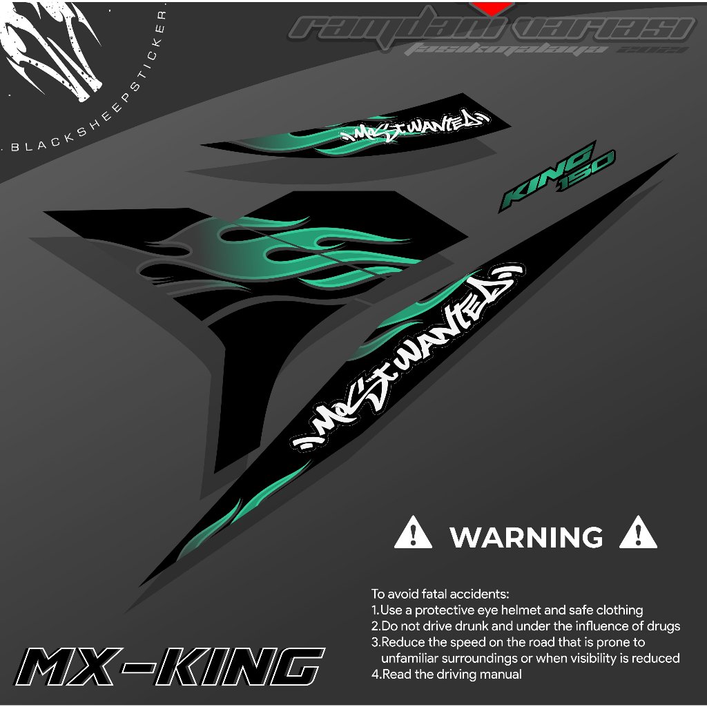 STRIPING MX KING - STIKER MX KING - STRIPING MX KING 150 MOTIF API