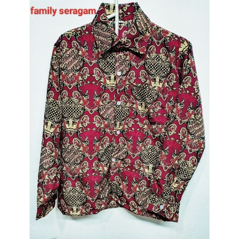 Batik SD Negeri/Batik SD Nasional/Seragam Batik Sekolah SD/Batik Sekolah SD Motif KUJANG MERAH