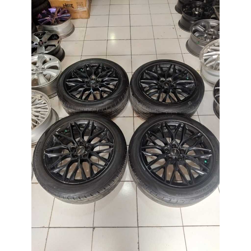 velg mobil bekas HSR SLOUX ring 18 pcd 5x114,3 plus ban 225 50 r18