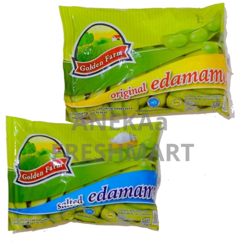 

GOLDEN FARM EDAMAME ORIGINAL/SALTED 450GR KACANG EDAMAME FROZEN KACANG DIET