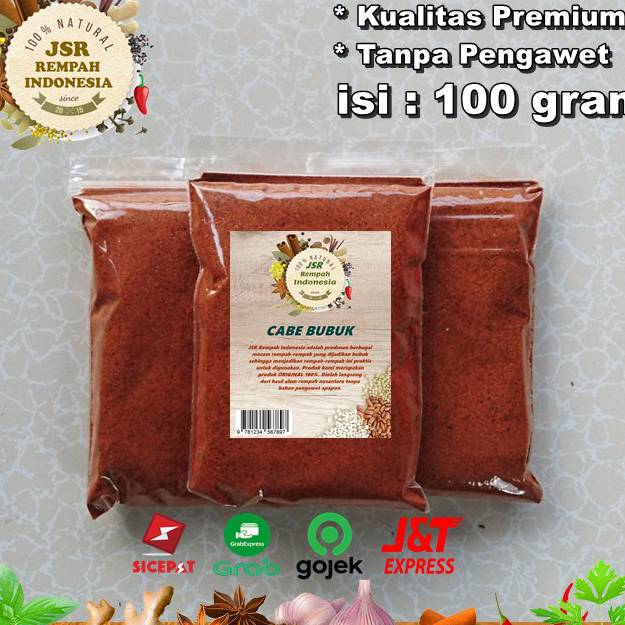 

➲➛☆ CABE BUBUK ASLI ISI 100 GRAM BUMBU DAPUR JSR REMPAH KUALITAS PREMIUM