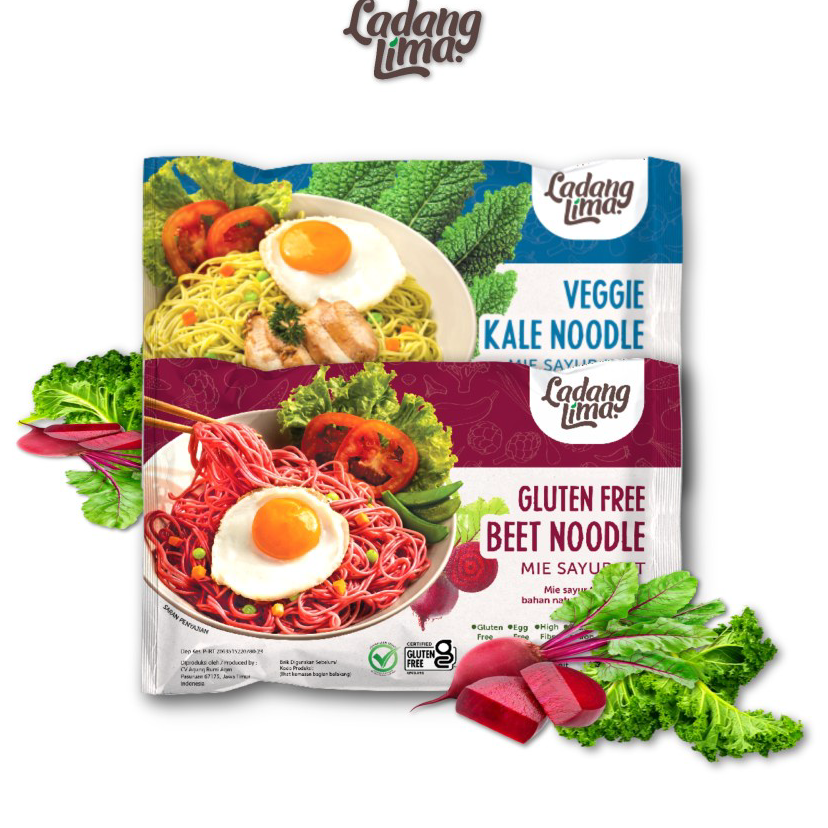 

MQSV8734 Veggie Noodle "Gluten Free" Ladang Lima 76gr Beet/ Kale Mie Sehat Halal