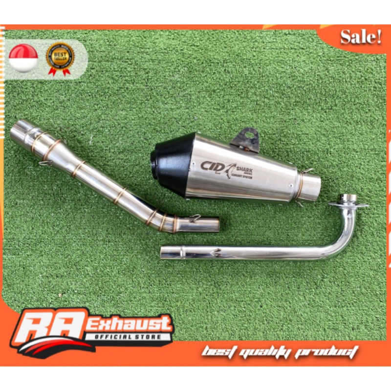 Knalpot CLD SHARK SERIES Leher Underbone /knalpot Jupiter z/knalpot Vega R/knalpot Vega ZR/Knalpot S