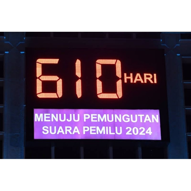 Display countdown Pemilu Led Running Text Outdoor Garansi