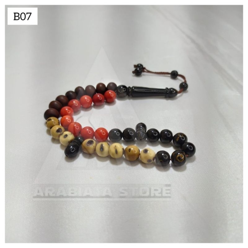 Tasbih Estetik Tasbih Marjan mix Unab Oud Sholib Yuser Laut Merah