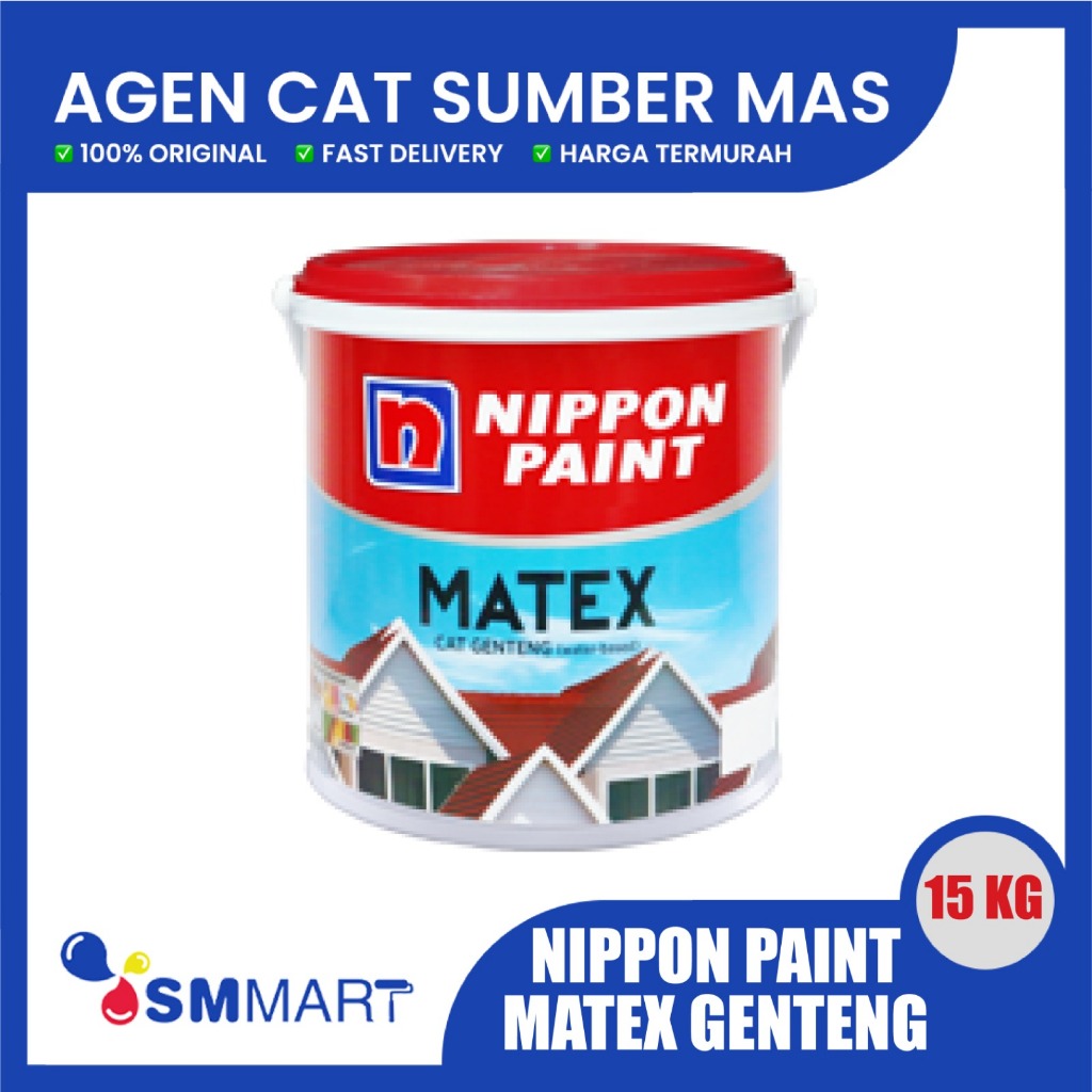 CAT MATEX NIPPON PAINT 2,5 LITER (CAT GENTENG, LAPANGAN DAN EXTERIOR TAHAN AIR)