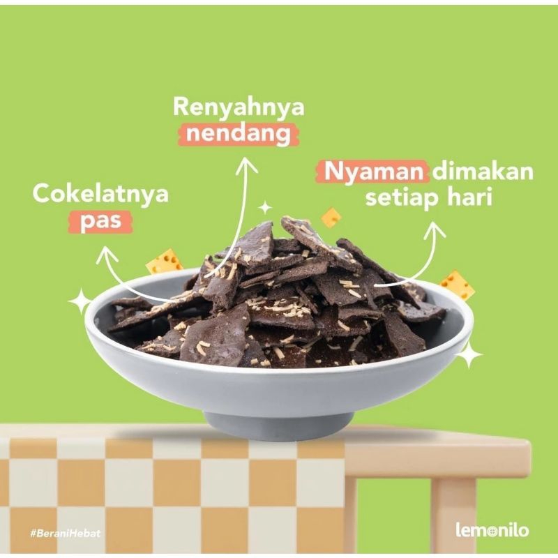 

Sekar_Shop07 Lemonilo Brownies Crispy Chocochips, Keju, & Strawberry Cheese 35Gr - Brownies Kering /