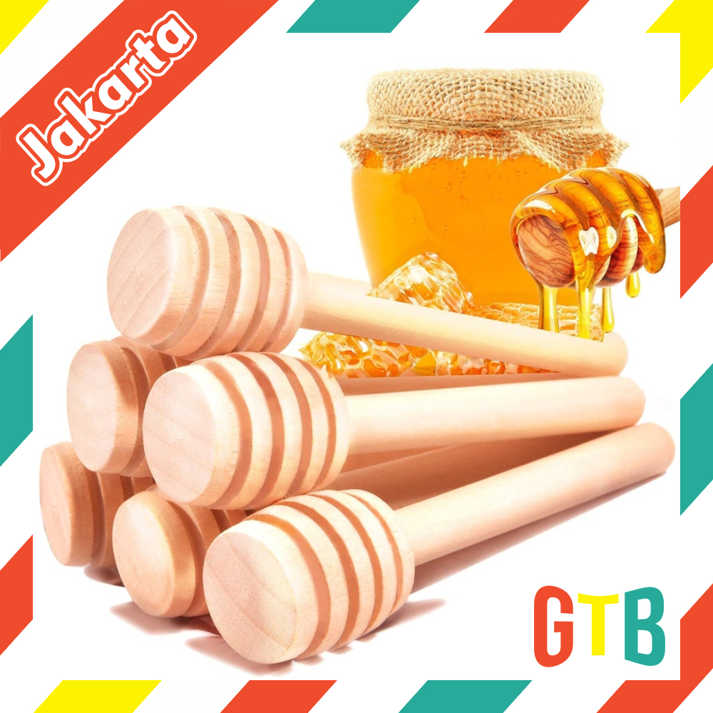 GTB Honey Dipper | Sendok Madu Kayu Pinus 8cm 10cm 15cm R986