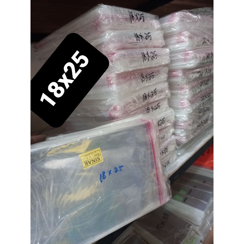 

plastik opp 18x25 seal bening isi 100 lembar / plastik lem harga pabrik