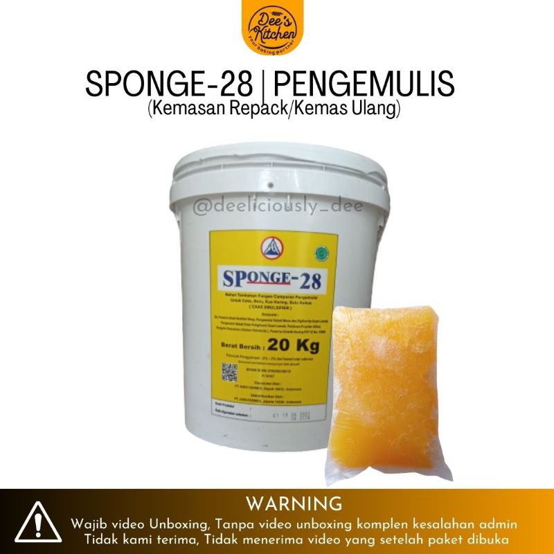 

[Repack 1kg] SPONGE 28 Pelembut Pengembang Kue (Cake Emulsifier)