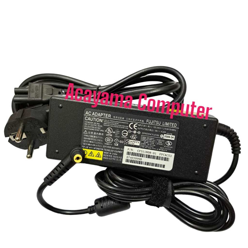 Adaptor Charger Fujitsu Lifebook S7210 S7220 S751 S752 S760 S761 S762 19V 4.22A