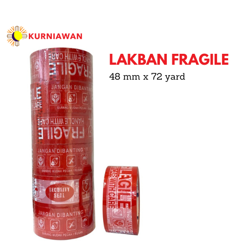 

LAKBAN MERAH PROTECTIVE PACKAGING FREGILE MY TAPE 48x72 YARD MERAH MINIMAL ORDER 6PCS