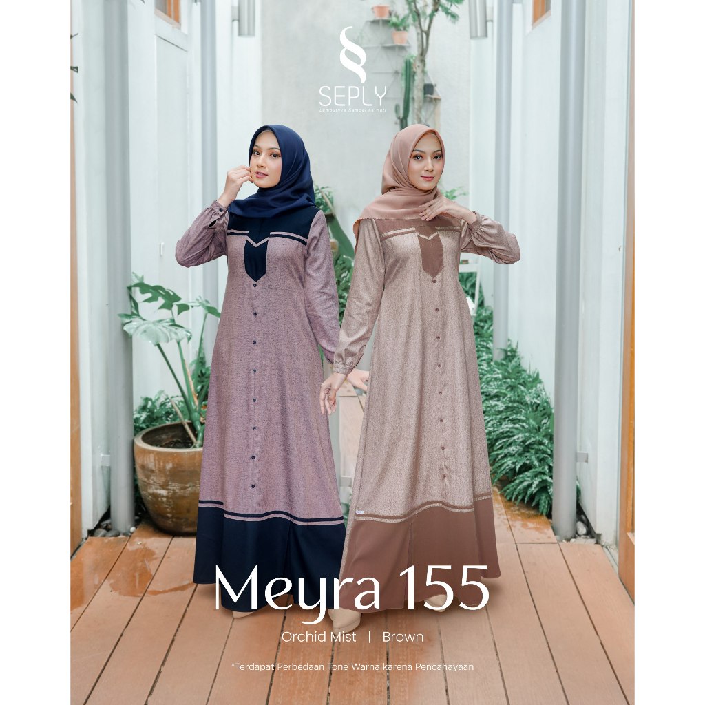MEYRA 155 Gamis Seply Terbaru/Meyra 155 Brown/Meyra 155 Orchid Mist
