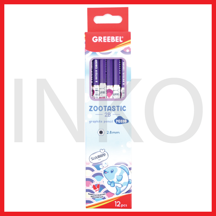 

GREEBEL PENCIL 2B ZOOTASTIC 7033B 12PCS