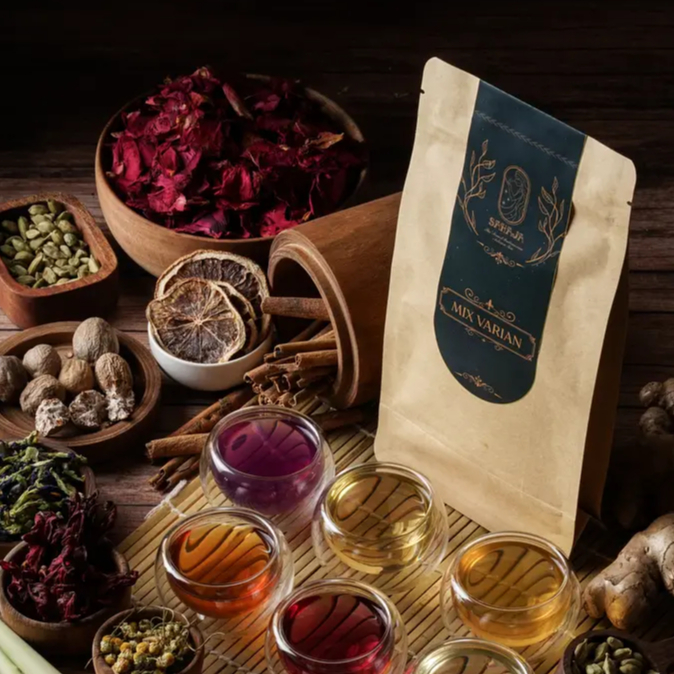 

Teh Artisan All Varian by Sahaja Artisan Tea- Teh Hijau, Teh Hitam, Teh Pelangsing, Teh Mawar, Chamomile