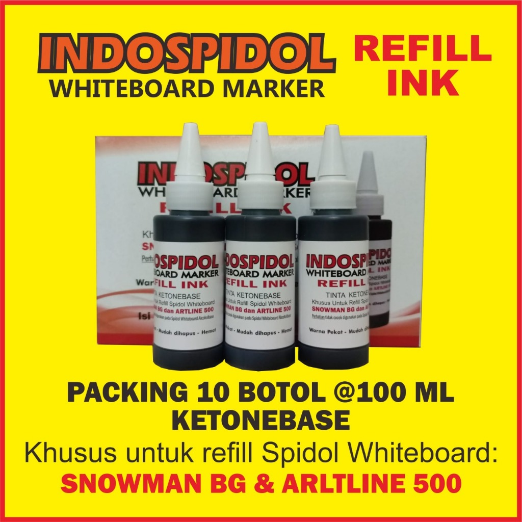 

Tinta isi Ulang Spidol whiteboard Indospidol 100ml