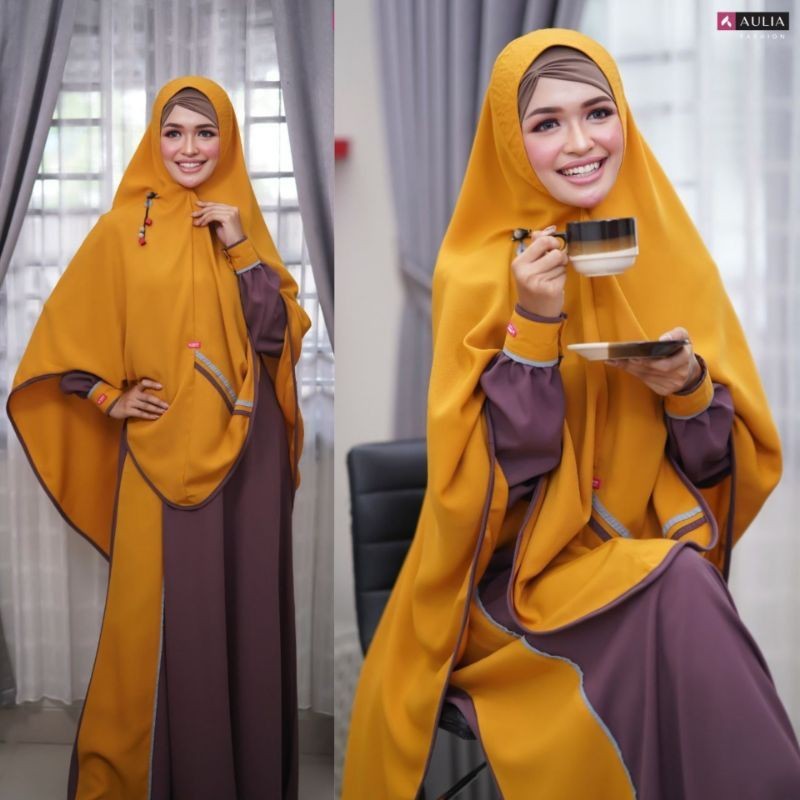 Gamis Nafeeza Set Milo Original by Aulia / Baju Wanita / Baju Muslimah / Bisa COD