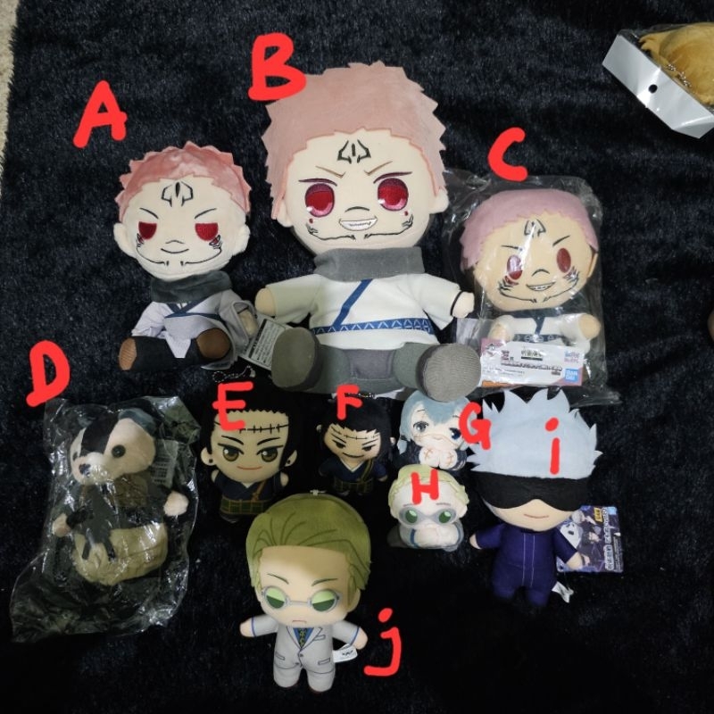 nuigurumi plush jujutsu kaisen sukuna geto kenjaku nanami toji mahito