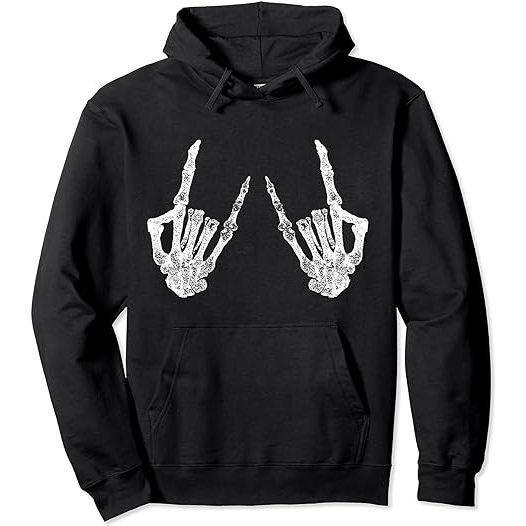 JACKET HOODIE PRIA Skeleton Rocker Costume Graphic Hoodie, Halloween Hoodie Pullover Hoodie