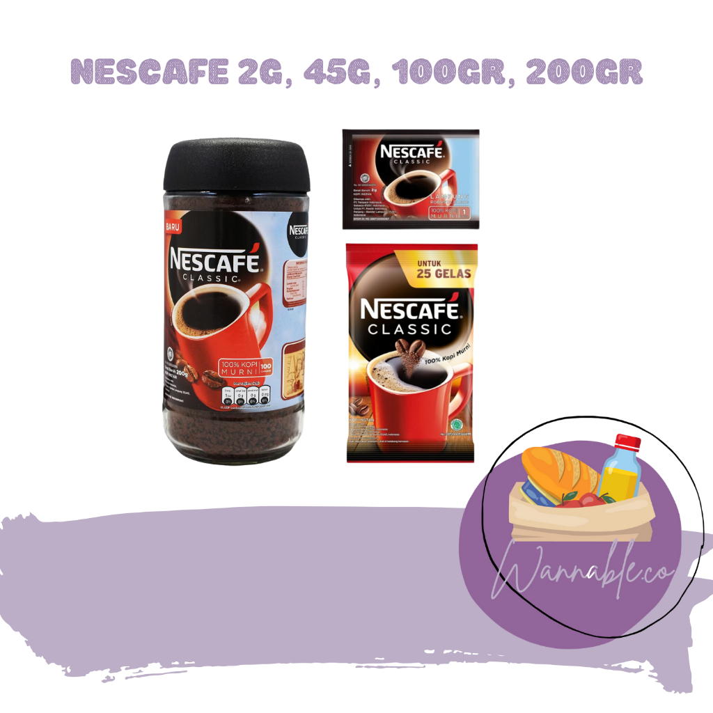 

NESCAFE KOPI INSTAN CLASSIC SACHET BOTOL KACA