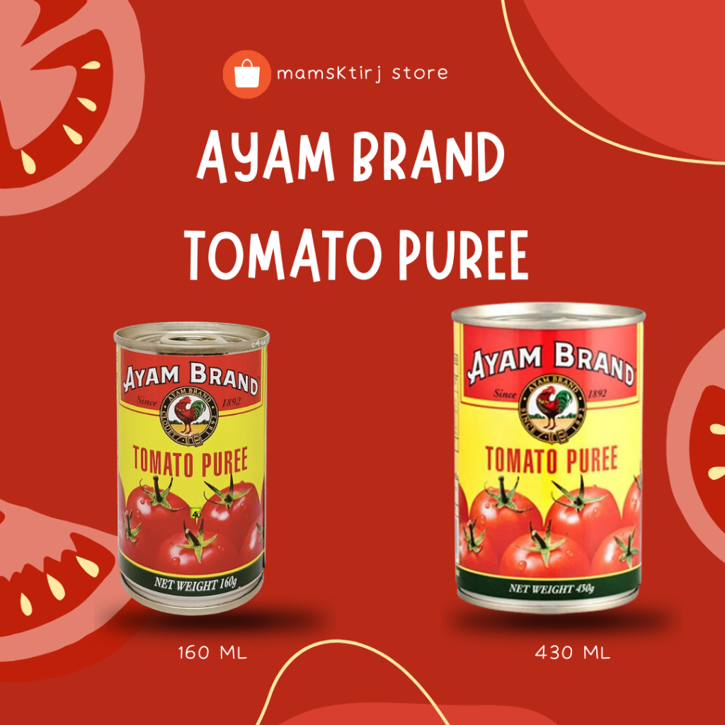 

AYAM BRAND TOMATO PUREE 160 GR & 430 GR