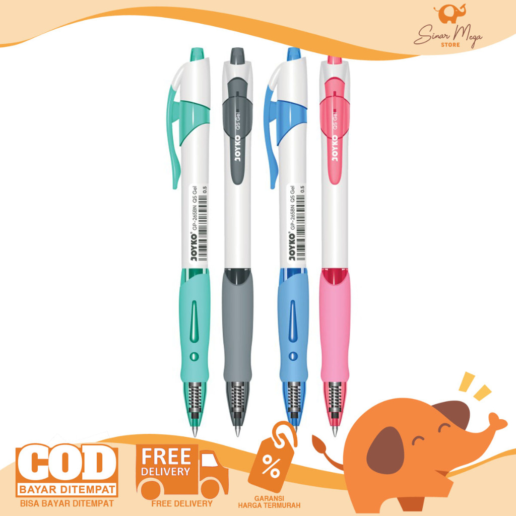

Joyko Gel Pen 0.5mm GP-265BN Q5 Bullet Tip Bolpen Pulpen Retractable