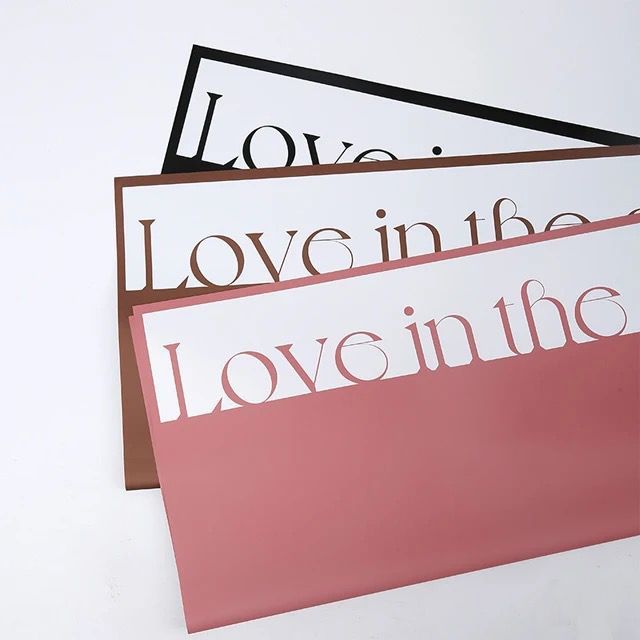 FLOWER WRAPPING MOTIF LOVE IN THE AIR COLOR MATTE PAPER CELLOPHANE KERTAS BUNGA PEMBUNGKUS BUKET VAL