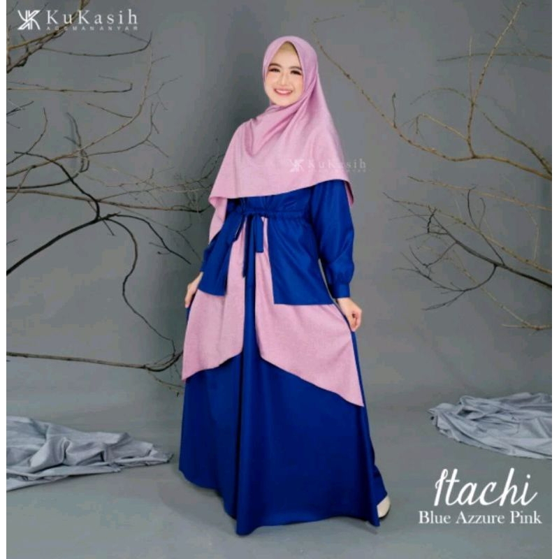 Gamis ITACHI by kukasih set jilbab, Ready size M