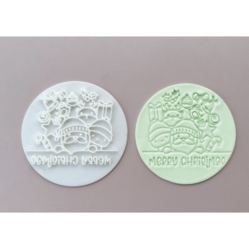 merry christmas cetakan stamp hiasan dekorasi korean cake