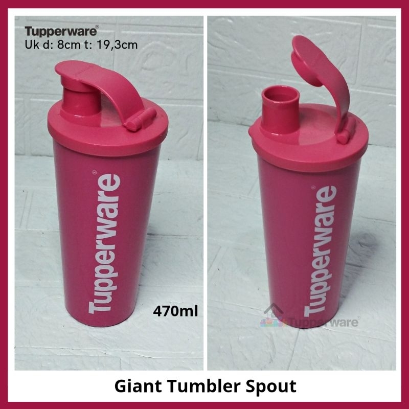 Tumbler Tupperware - Giant Tumbler with Spout Pink 470ml