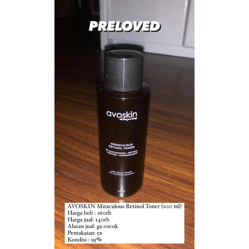 PRELOVED AVOSKIN- Miraculous Retinol Toner- 100ml
