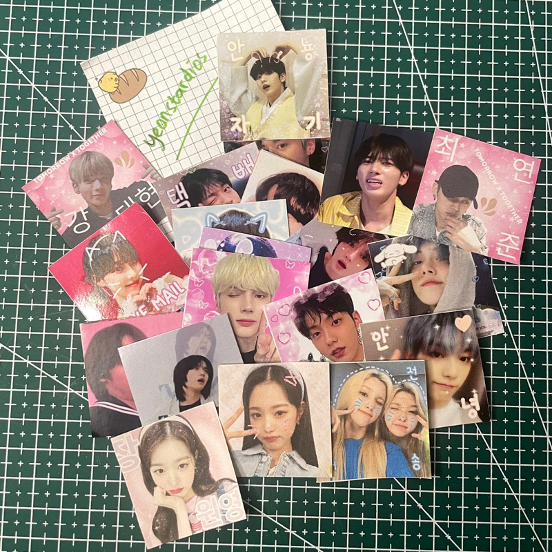 

[READY COD] 50 Pcs 4x4 Sticker Kpop For Freebies Cute Aesthetics Ala SELLKOR Deco Happy Mails Sticker BoyGrup GirlGrup / Deco Kpop Journal Mail Sticker