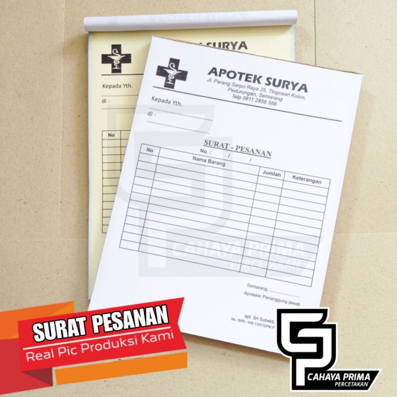 

[Paket Nota apotek 3 ply ] dapat 20 buku tebal | nota reguler | Prekursor | Psikotropika | Obat-obat tertentu / OOT