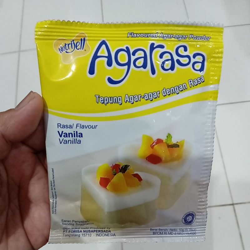 

Mahbubah - Nutrijell Agarasa 10 g Tepung Agar - Agar Dengan Rasa Vanila
