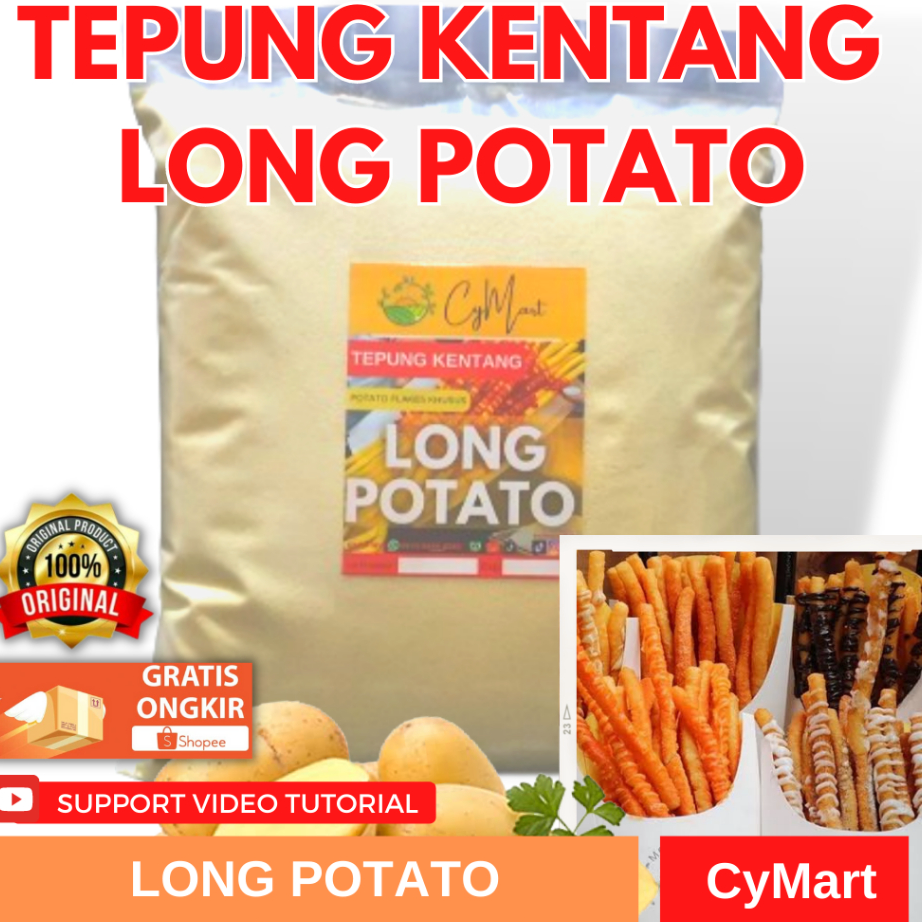 

➴❄❈ Tepung Kentang Potato Flakes @500 gr . (Khusus untuk LONG POTATO)