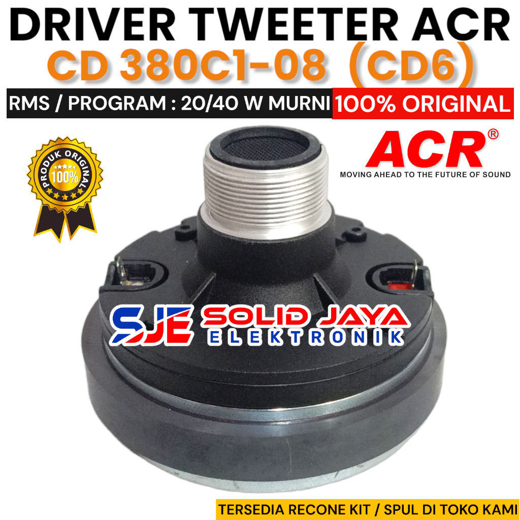 DRIVER TWEETER ACR CD6 CD 380C1-08 MK1 CD 6 CD-6 TWETER TWITER TWITTER TWIITER HIGH HI 380C1 08 MAGN