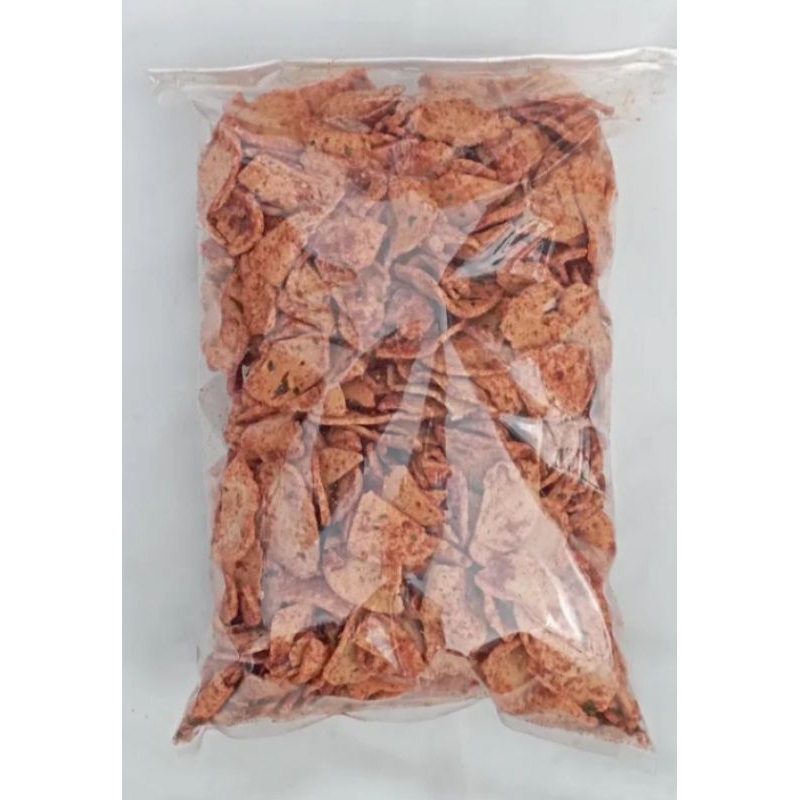 

Keripik Basreng Bumbu Kering Pedas Asin halal Netto 250gram