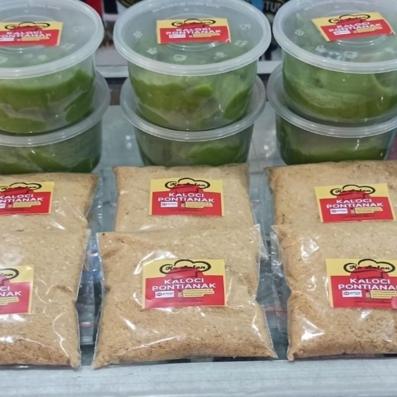 

Kaloci Pontianak varian original dan pandan suji