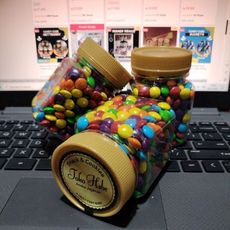 

Cokelat Compound butiran warna warni 1 toples 125gram